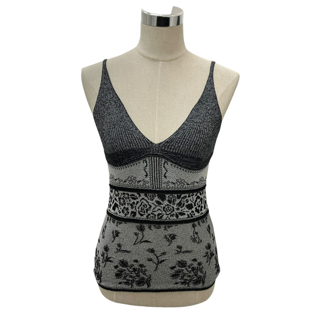 mame kurogouchi 26SS【Floral Jacquard Knit Camisole Top】ニットキャミソールMM26SS-KN083 古着・中古-1枚目のアイテム画像