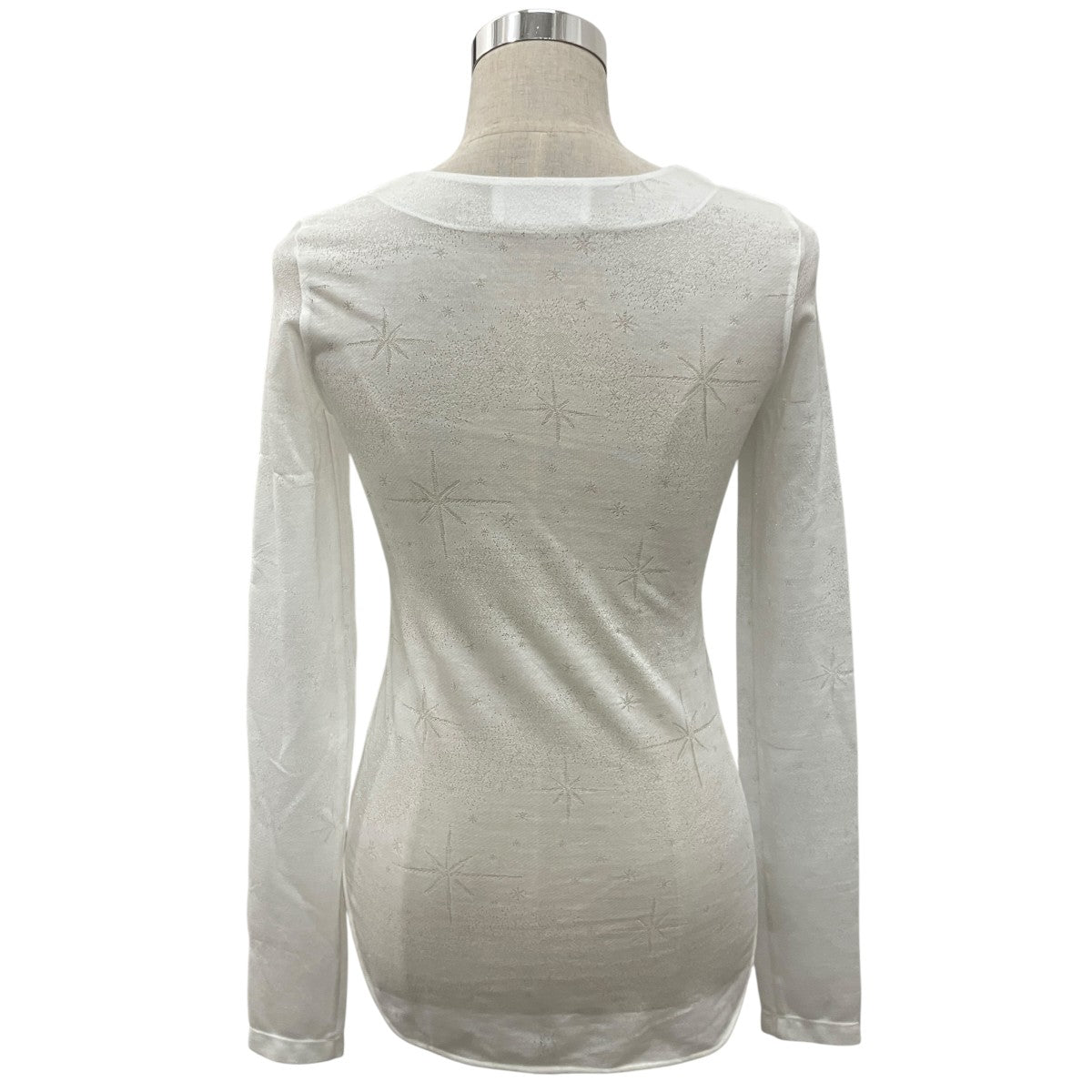 mame kurogouchi 26SS【Starry Jersey Square Neck Sheer Top】シアートップMM26SS-JS026 古着・中古-2枚目のアイテム画像