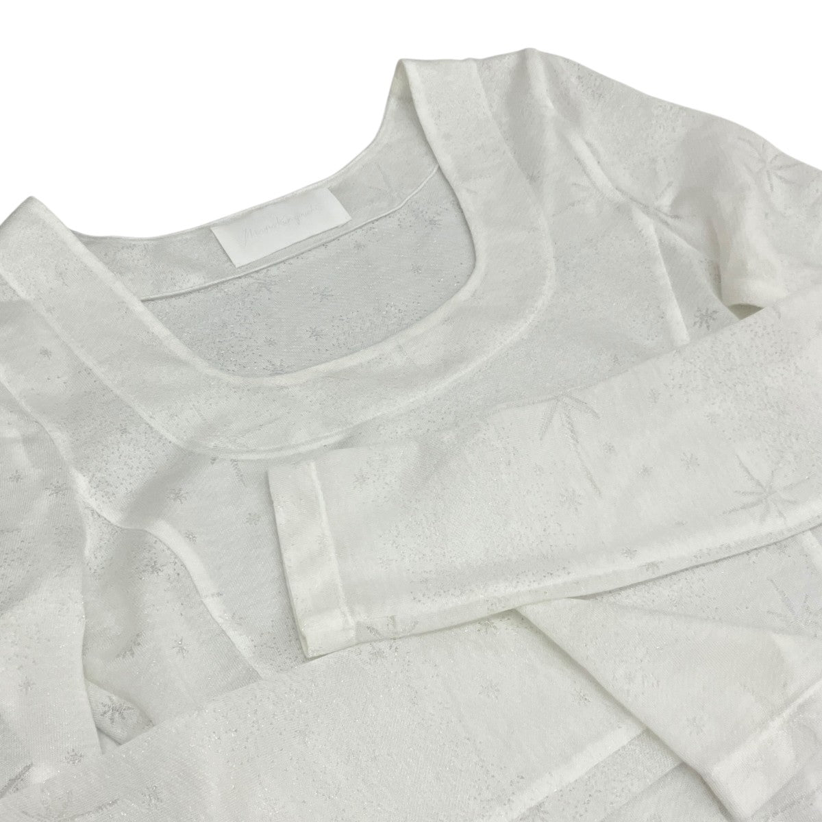 mame kurogouchi 26SS【Starry Jersey Square Neck Sheer Top】シアートップMM26SS-JS026 古着・中古-5枚目のアイテム画像