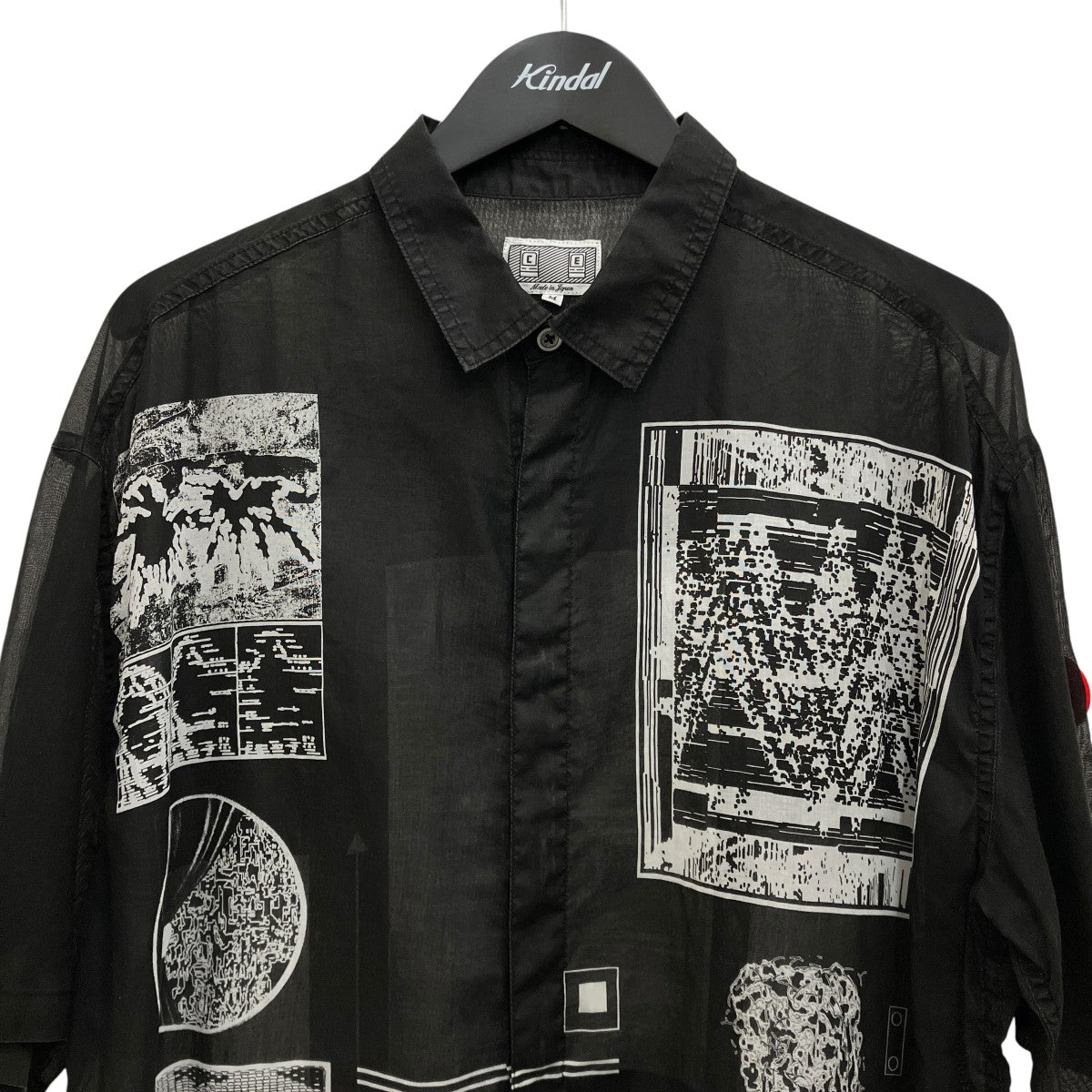 C．E 24SS【FK SHEETS SHORT SLEEVE SHIRT】シアー半袖シャツCES25SH09 古着・中古-3枚目のアイテム画像