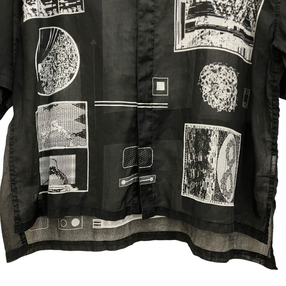 C．E 24SS【FK SHEETS SHORT SLEEVE SHIRT】シアー半袖シャツCES25SH09 古着・中古-4枚目のアイテム画像