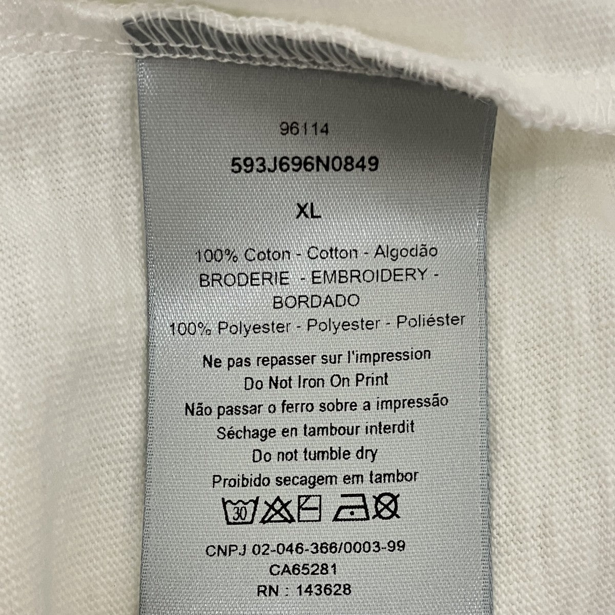 DIOR×Lewis Hamilton ロゴTシャツ593J696N0849 古着・中古-6枚目のアイテム画像