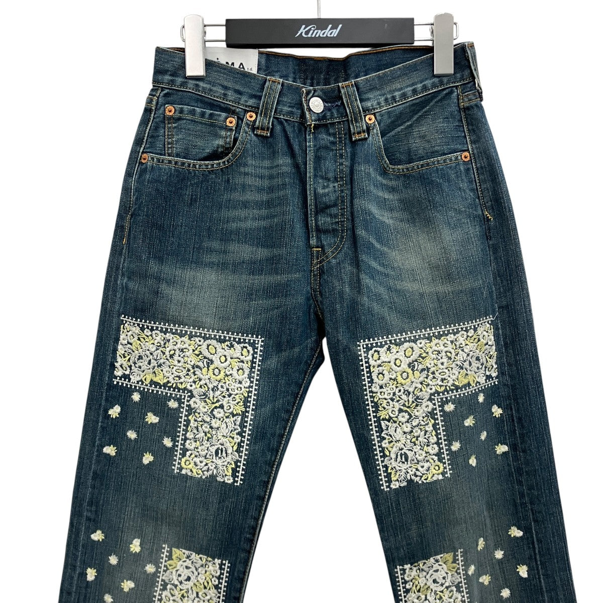 【BANDANA EMBROIDERY DENIM PANTS】デニムパンツN35-RE01