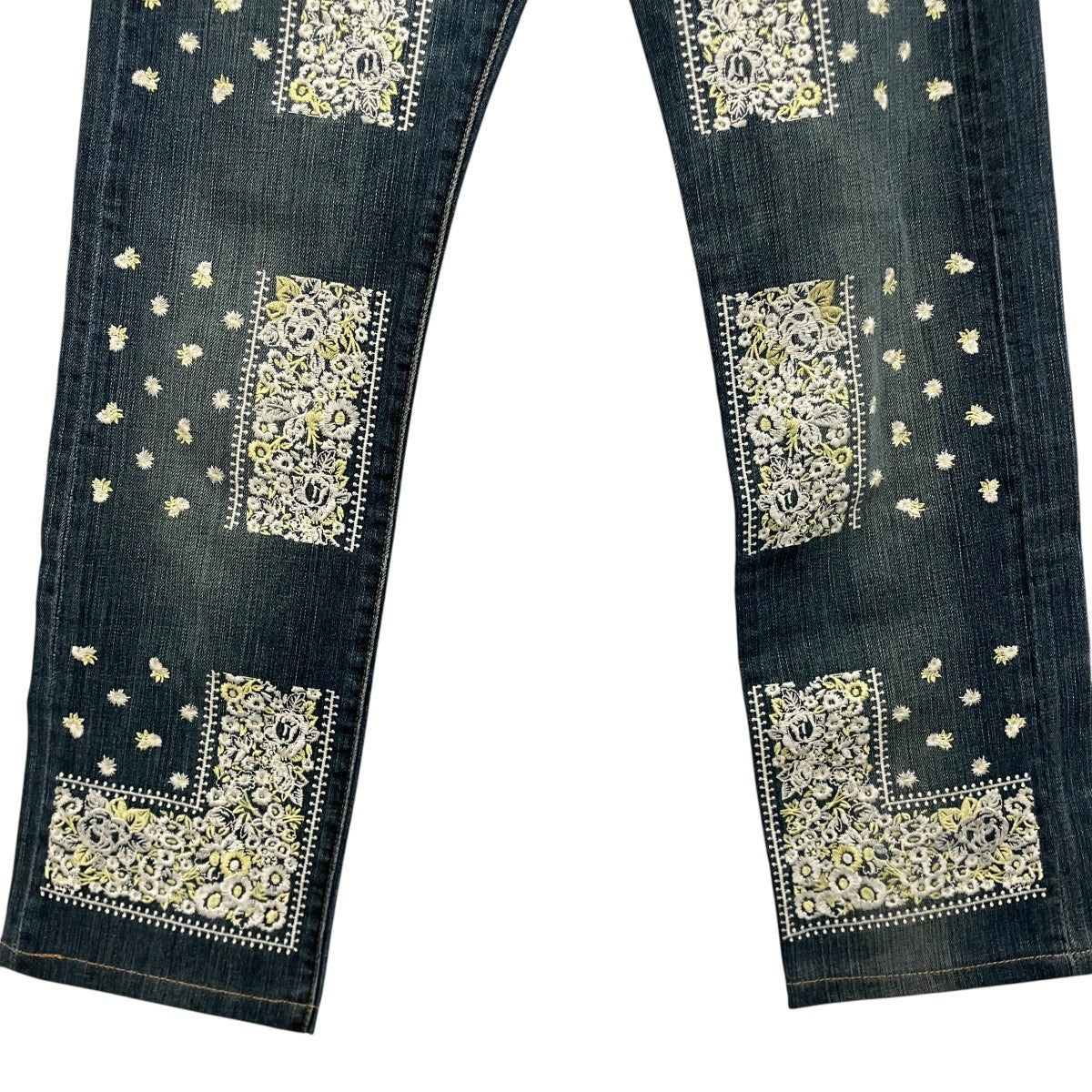 【BANDANA EMBROIDERY DENIM PANTS】デニムパンツN35-RE01
