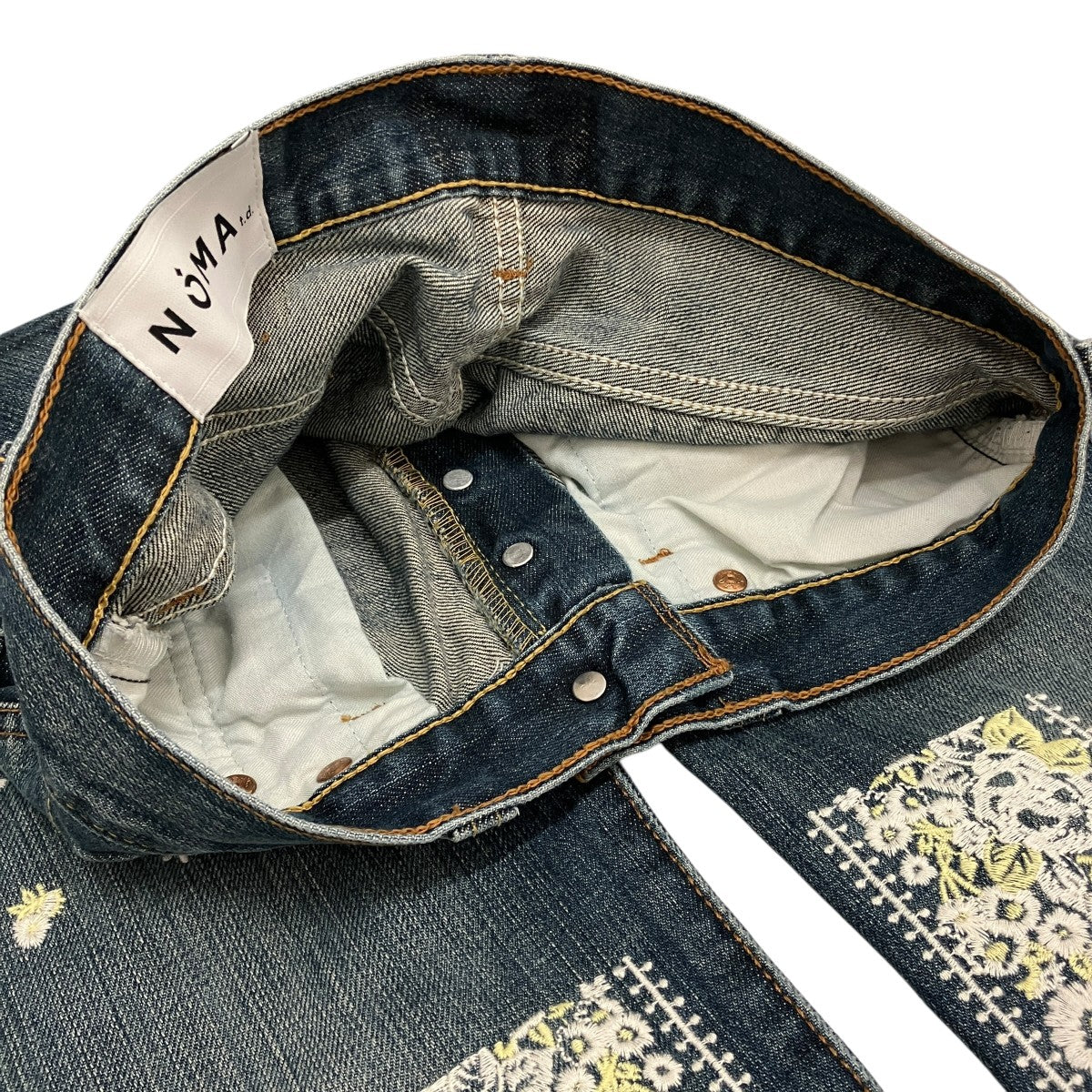 【BANDANA EMBROIDERY DENIM PANTS】デニムパンツN35-RE01