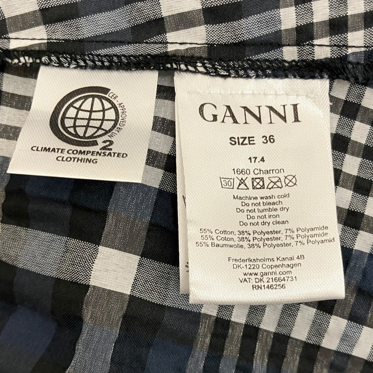 チェック巻きスカート