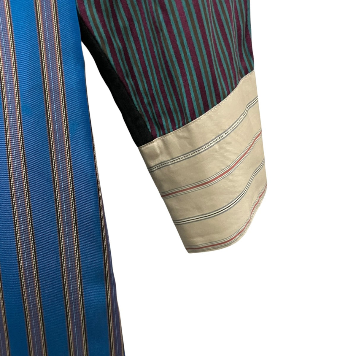 マルチストライプ ロングシャツワンピース