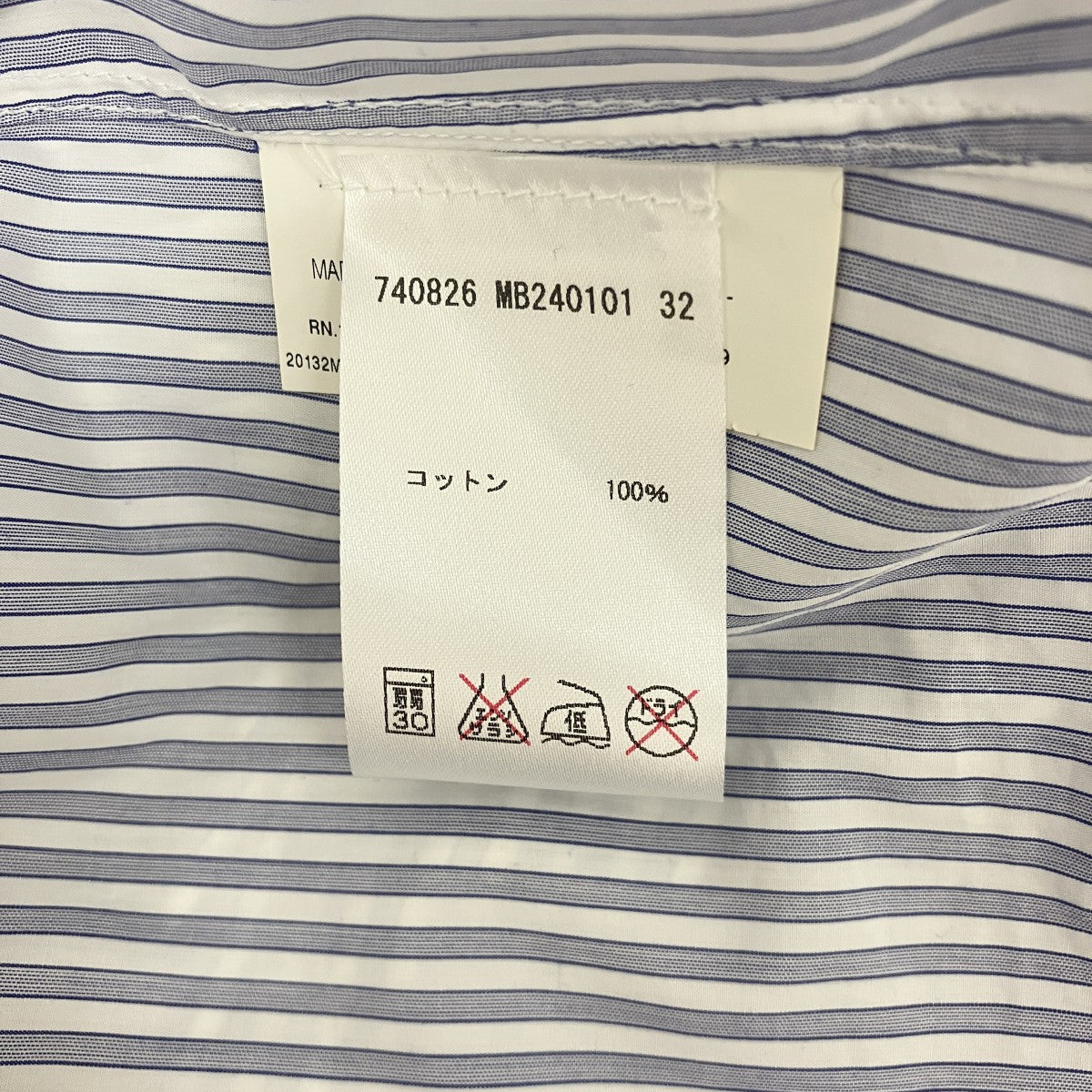 ストライプシャツ740826 MB240101