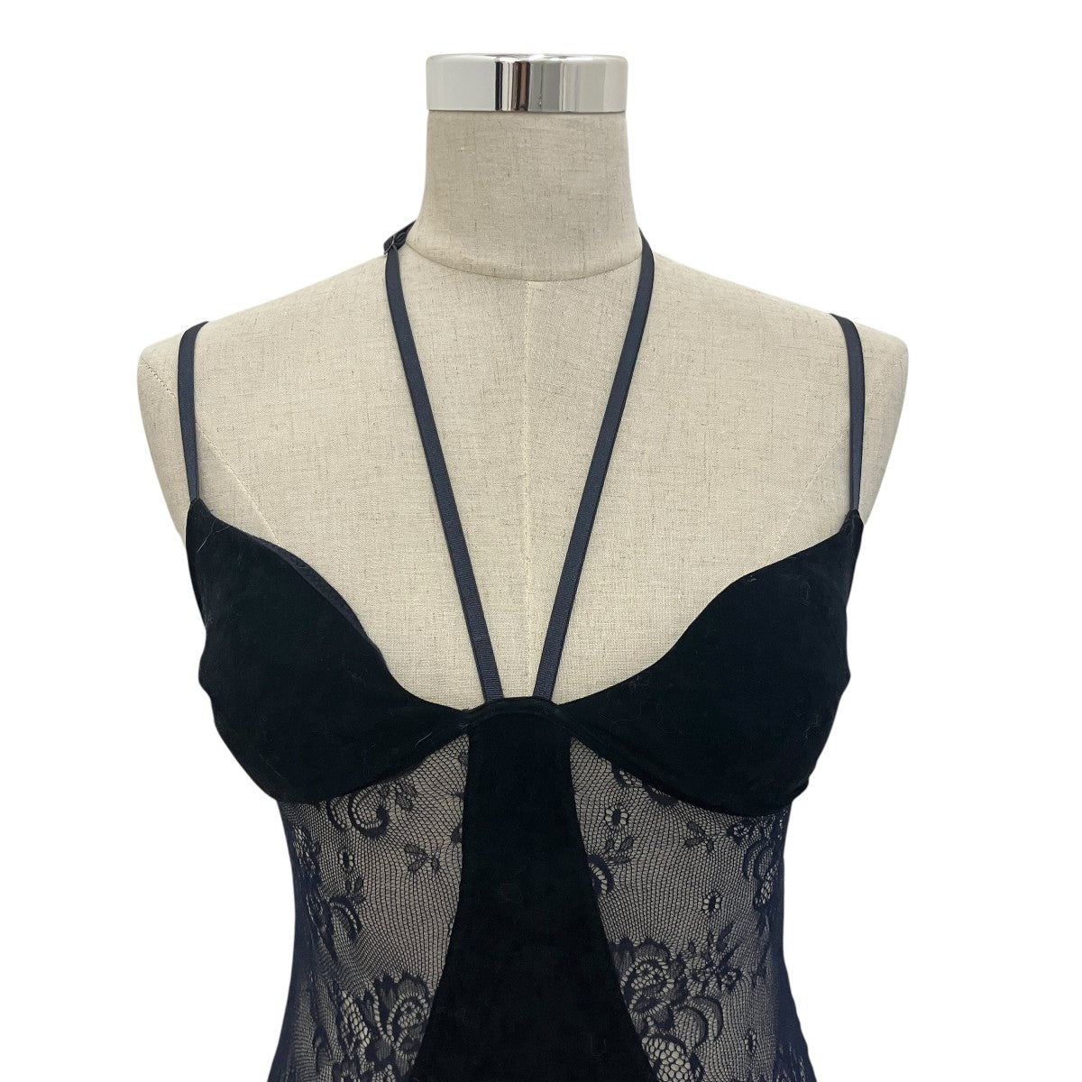 【SHEER PANELED VELOUR BODYSUIT】シアーパネルベロアボディスーツFTC262-0404