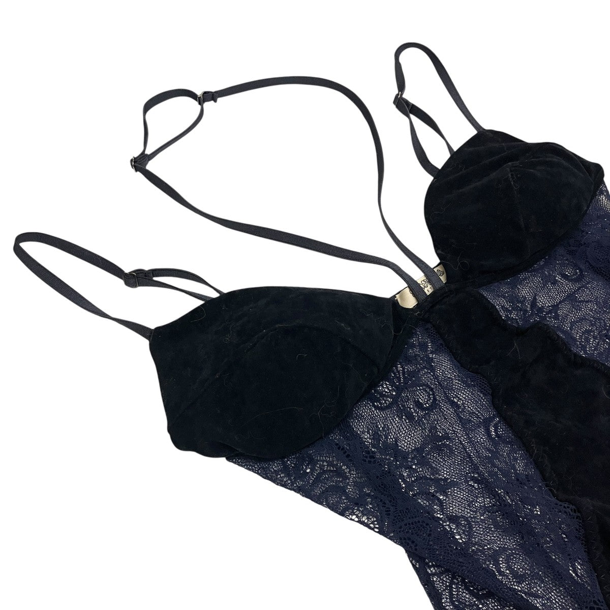 【SHEER PANELED VELOUR BODYSUIT】シアーパネルベロアボディスーツFTC262-0404