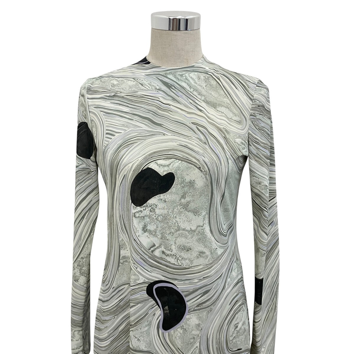 25AW【MARBLE PRINT JERSEY DRESS】マーブルプリント ジャージーワンピースMM25FW-JS075