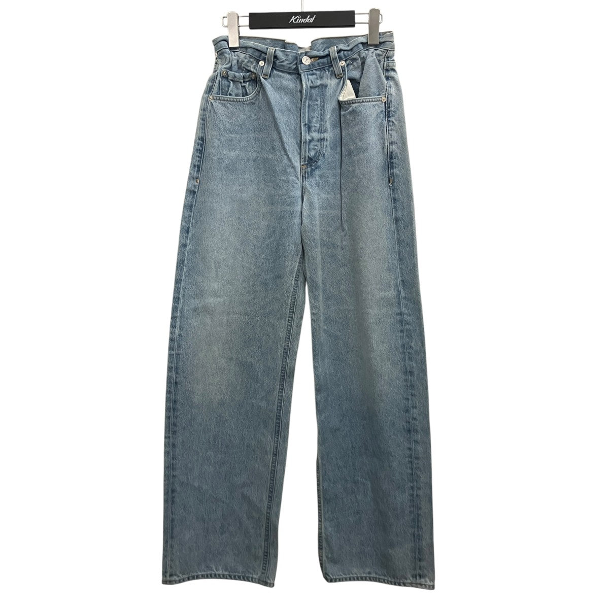 【GWENDOLINE SCRUNCH JEAN】ワイドレッグデニムパンツ2164B-3011