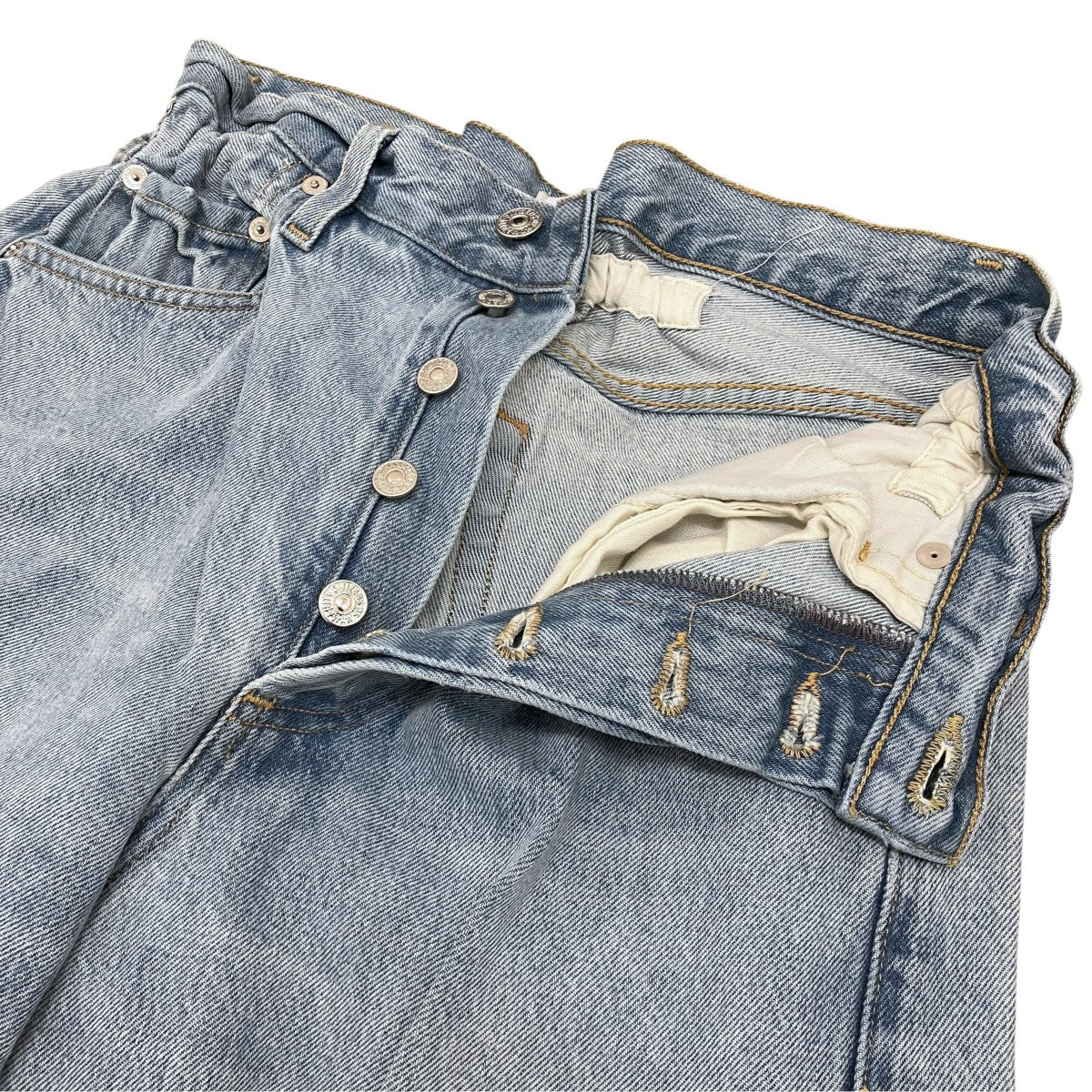 【GWENDOLINE SCRUNCH JEAN】ワイドレッグデニムパンツ2164B-3011