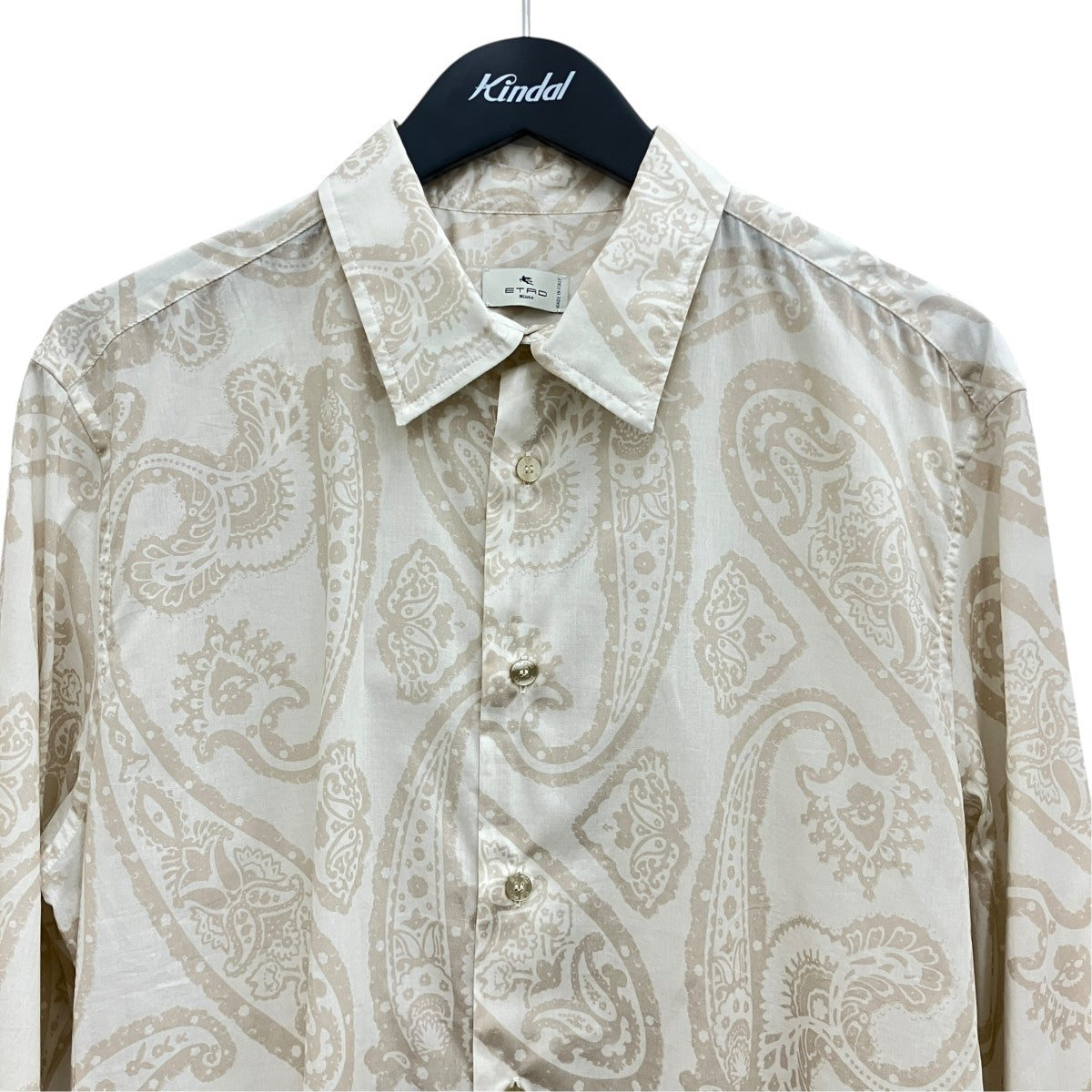 ペイズリー柄シャツ231-11451-4731