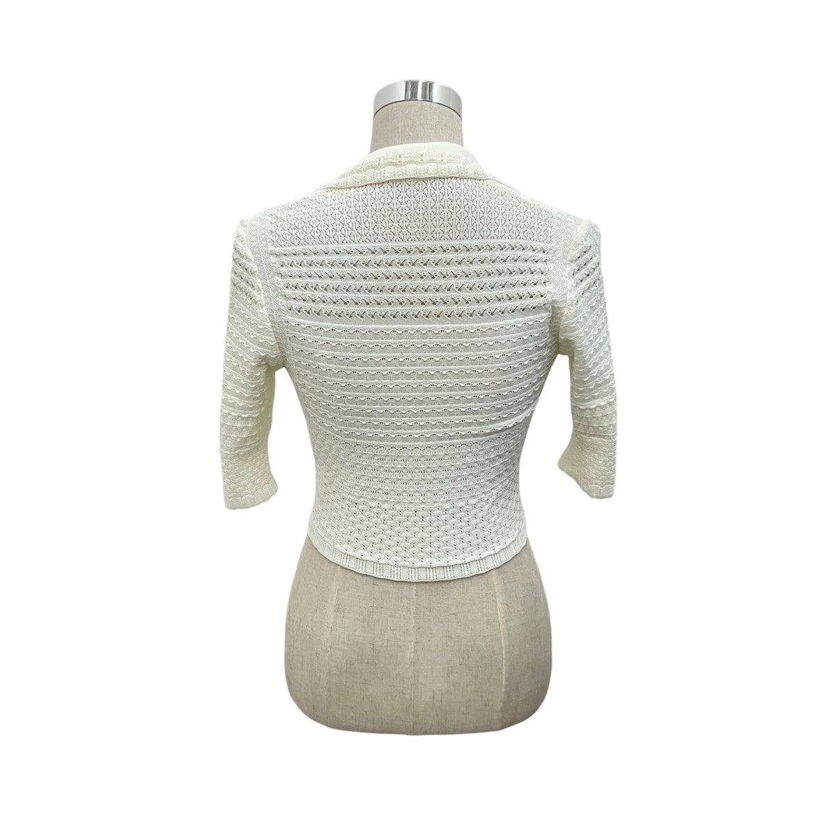 【LACE KNITTED TOP】半袖ニットMM23PF-KN728