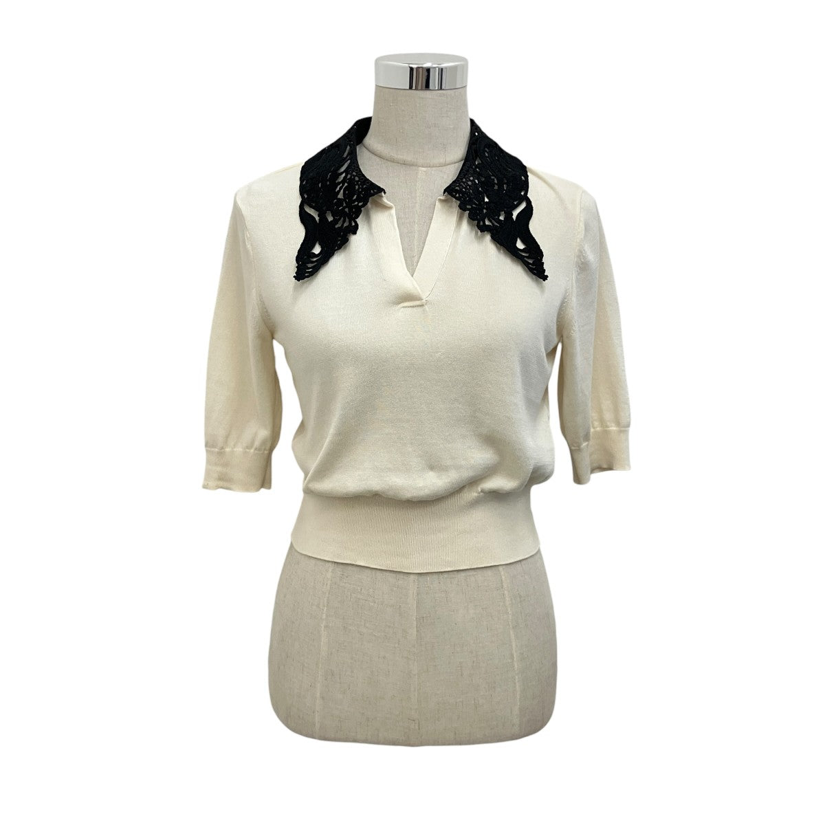 25FW【EMBROIDERY COLLAR KNITTED TOP】エンブロイダリーカラーニットトップMM25FW-KN037