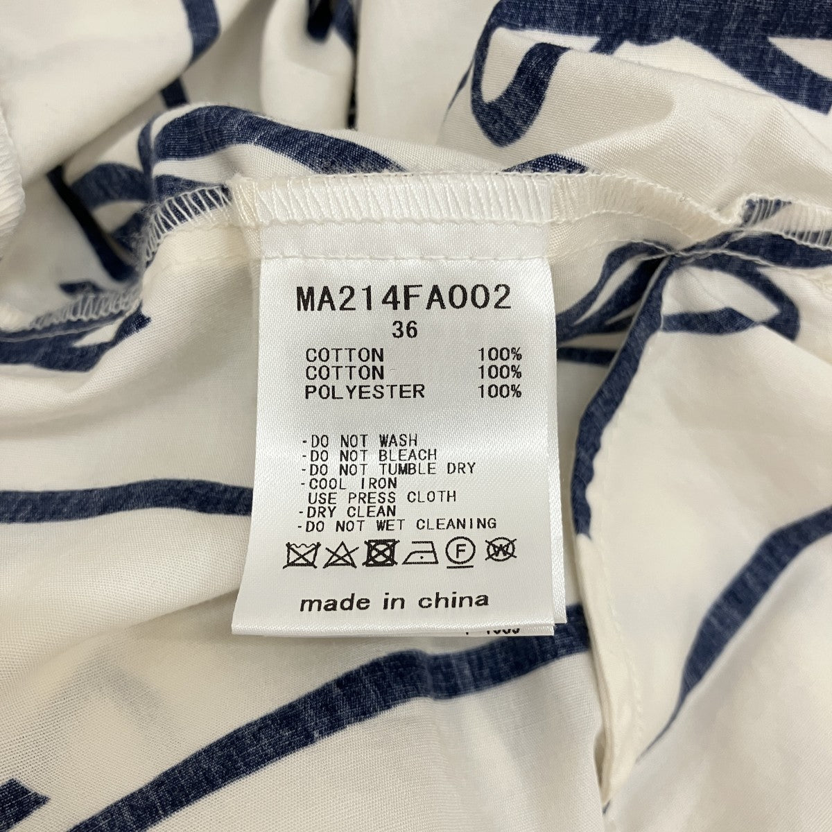 リボンストライプシャツワンピースMA214FA002