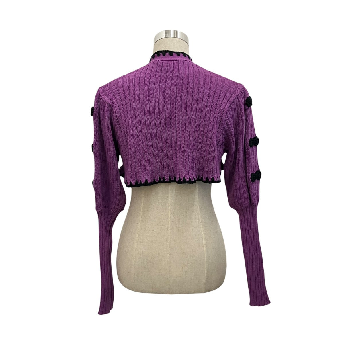 【RIBBON CROPPED KNIT CARDIGAN】クロップドカーディガン23104025