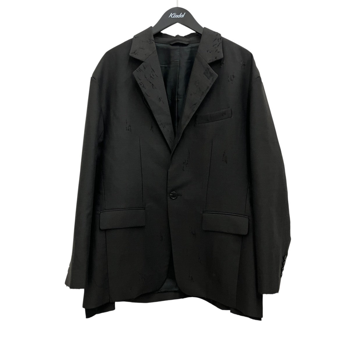 【WOOL POLY OVERSIZED ADAGIO DISTRESSED BLAZER】ダメージ加工テーラードジャケット25FBZ2BN