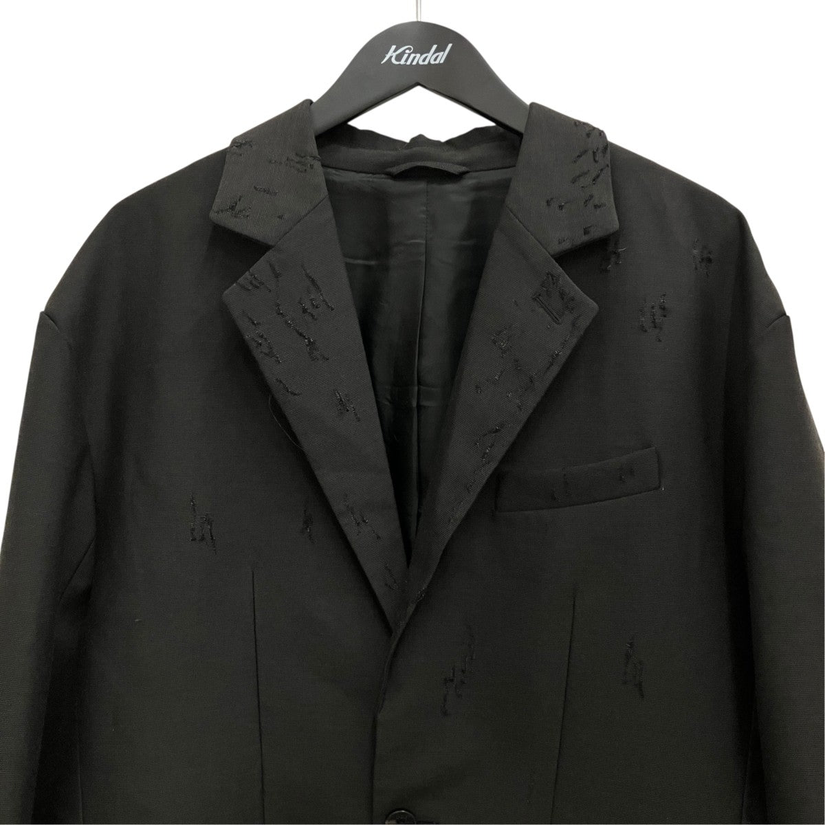 【WOOL POLY OVERSIZED ADAGIO DISTRESSED BLAZER】ダメージ加工テーラードジャケット25FBZ2BN