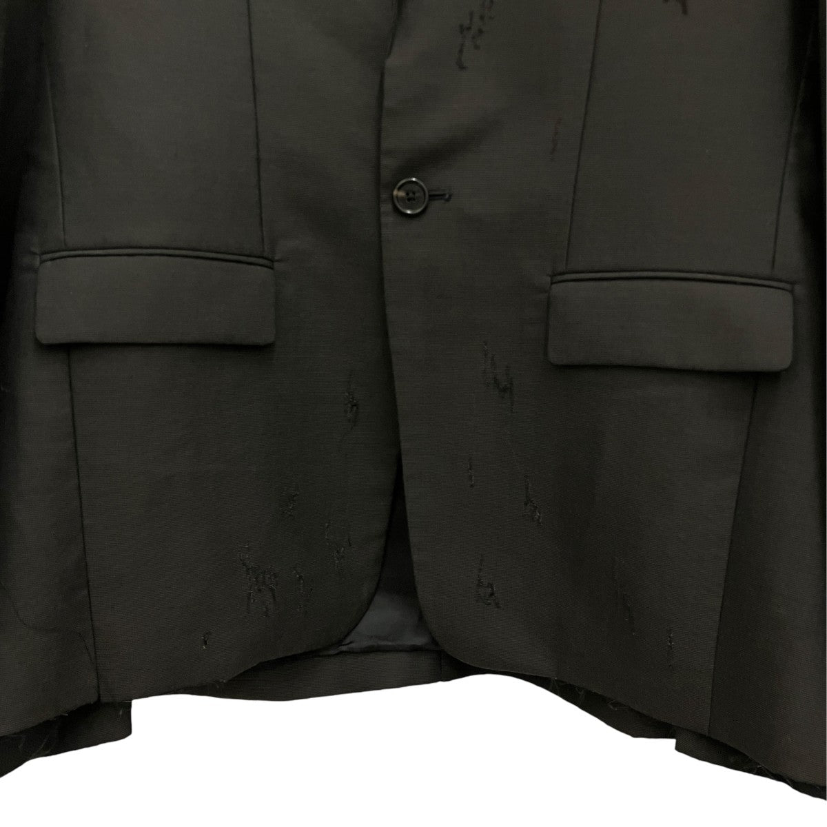 【WOOL POLY OVERSIZED ADAGIO DISTRESSED BLAZER】ダメージ加工テーラードジャケット25FBZ2BN