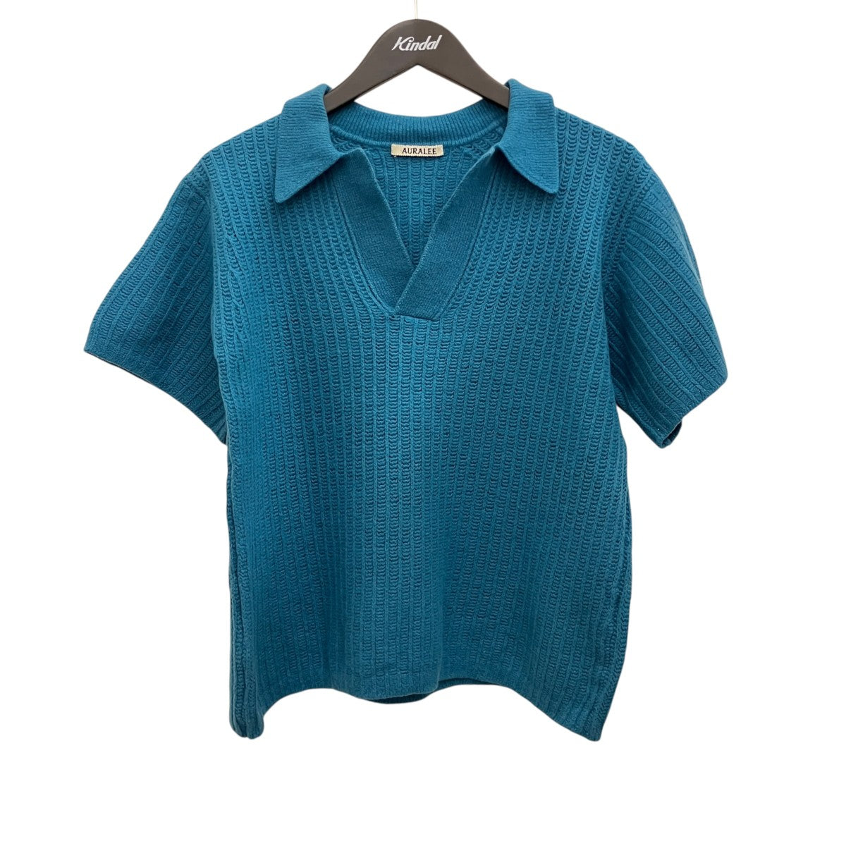 オーラリー　ニットポロシャツ AURALEE(オーラリー) 【BRUSHED COTTON WOOL RIB KNIT SKIPPER POLO
