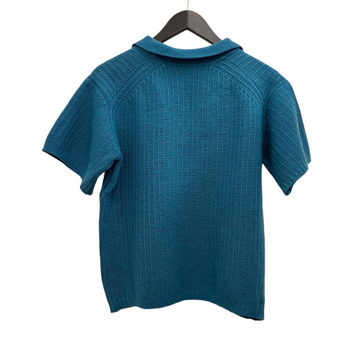 【BRUSHED COTTON WOOL RIB KNIT SKIPPER POLO】ニットポロシャツA23SP02HA