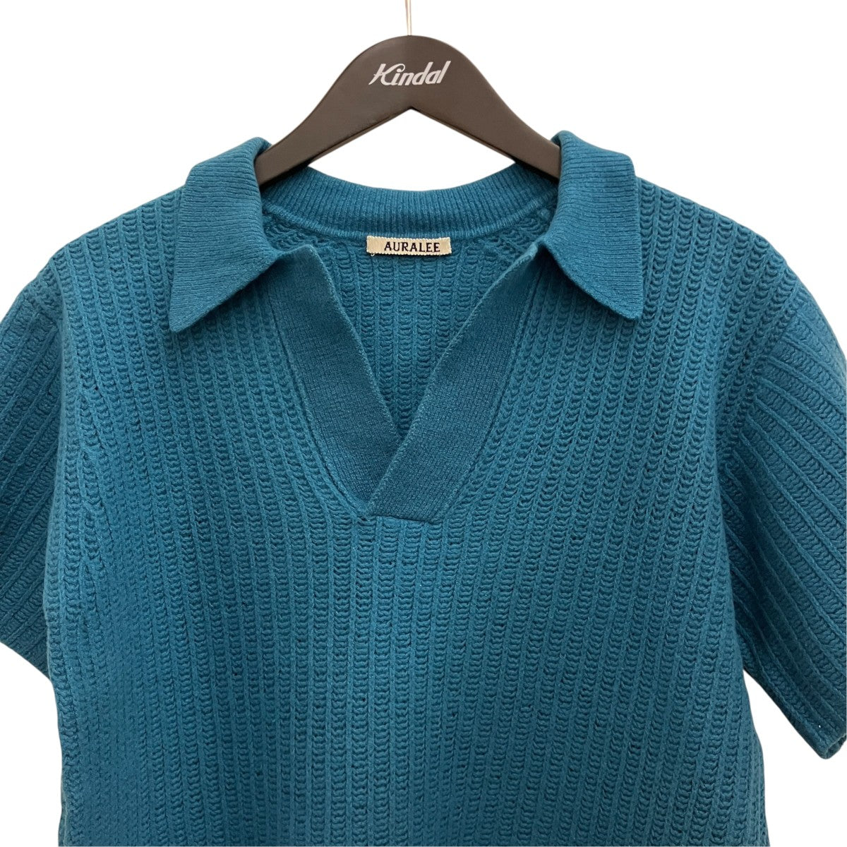 AURALEE(オーラリー) 【BRUSHED COTTON WOOL RIB KNIT SKIPPER POLO