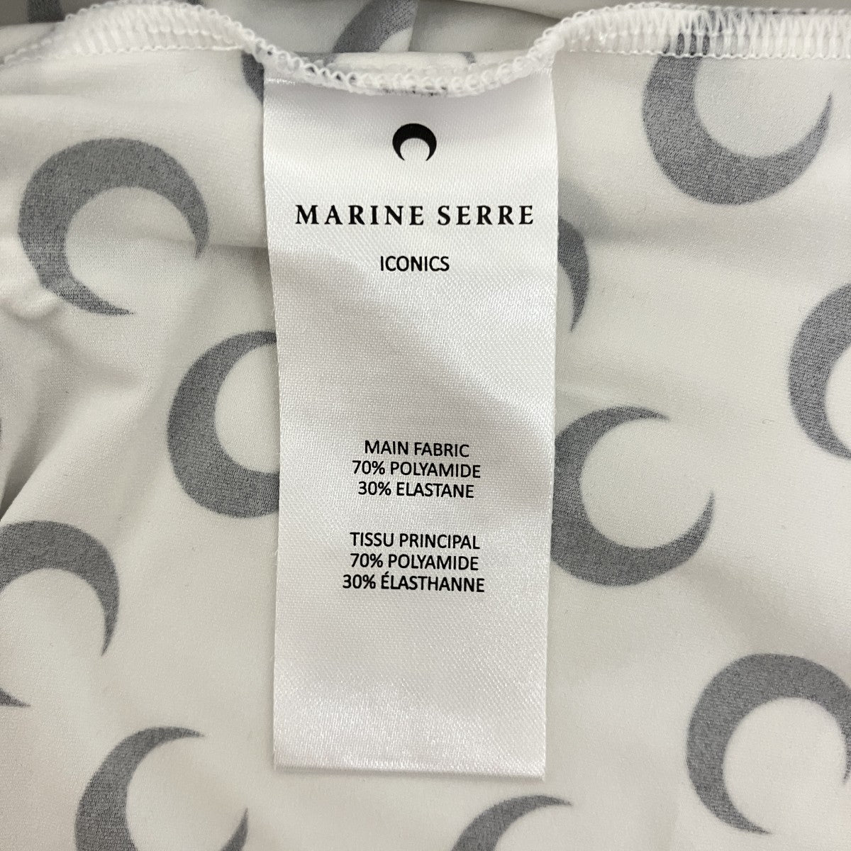 marine serre(マリーンセル) ムーンセカンドスキンカットソー ホワイト
