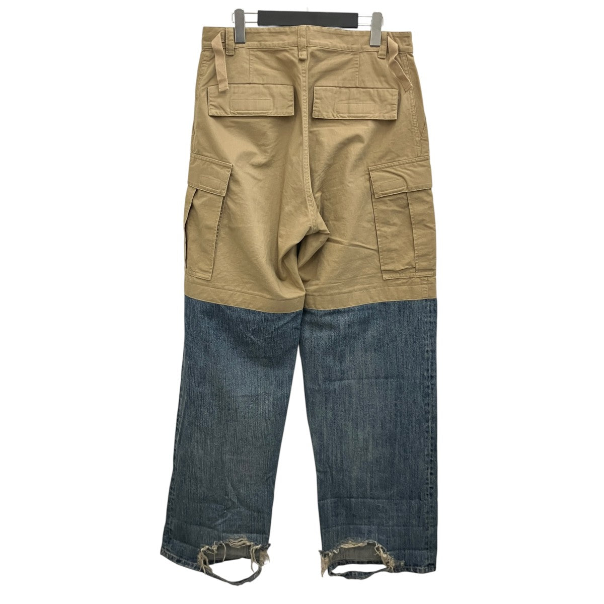 【Patchwork Loose Fit Wide-Leg Zipper Distressed Pants】切替パンツ746492