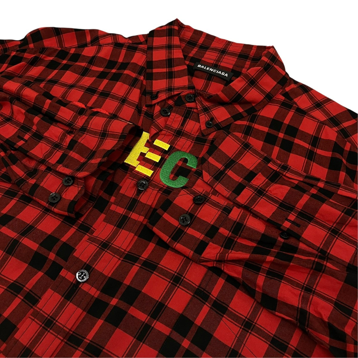 I LOVE TECHINOエンブロイダリーチェックシャツ556899