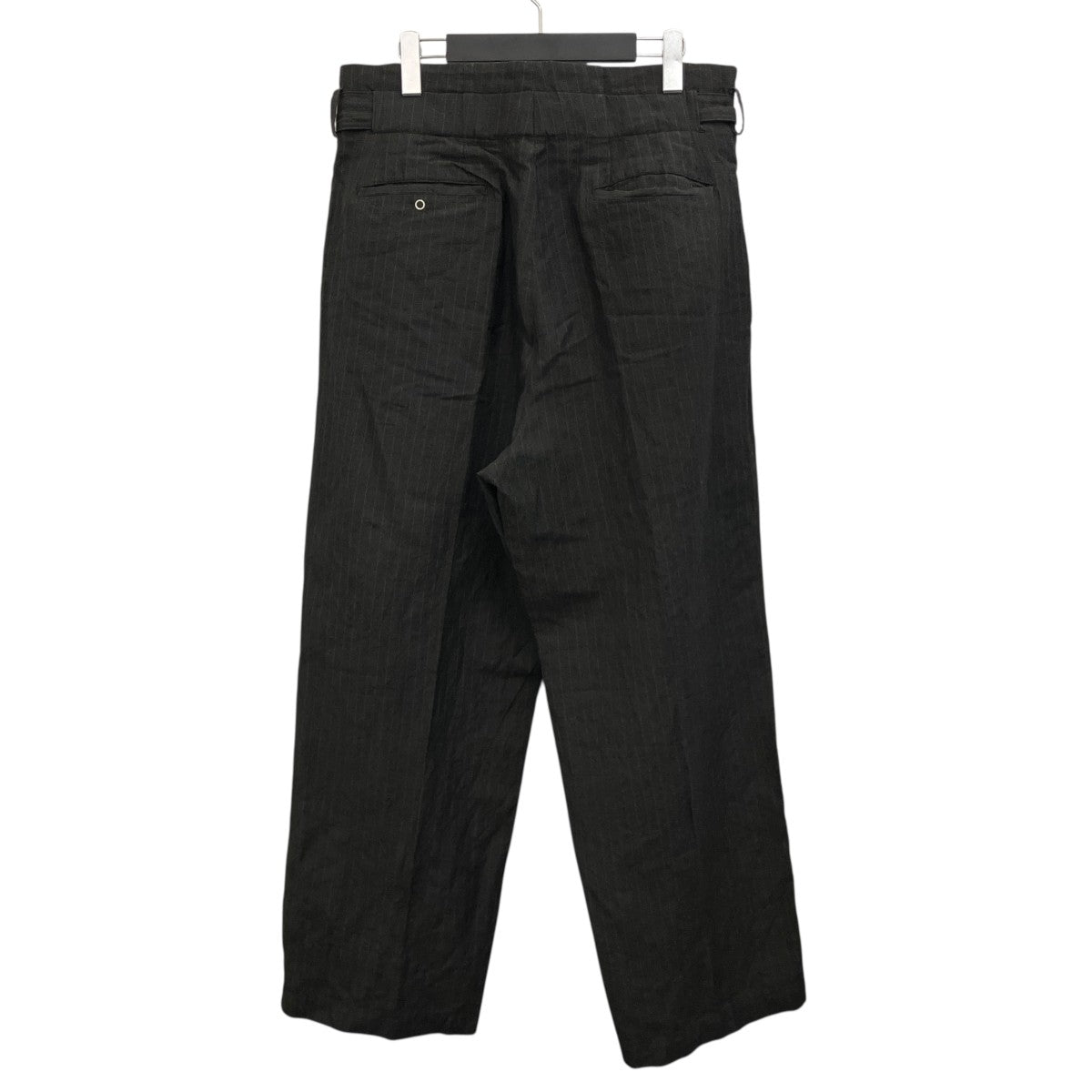 【PIN STRIPE HI-WAIST BELTED TROUSERS】ストライプベルテッドパンツYK22SS0322P