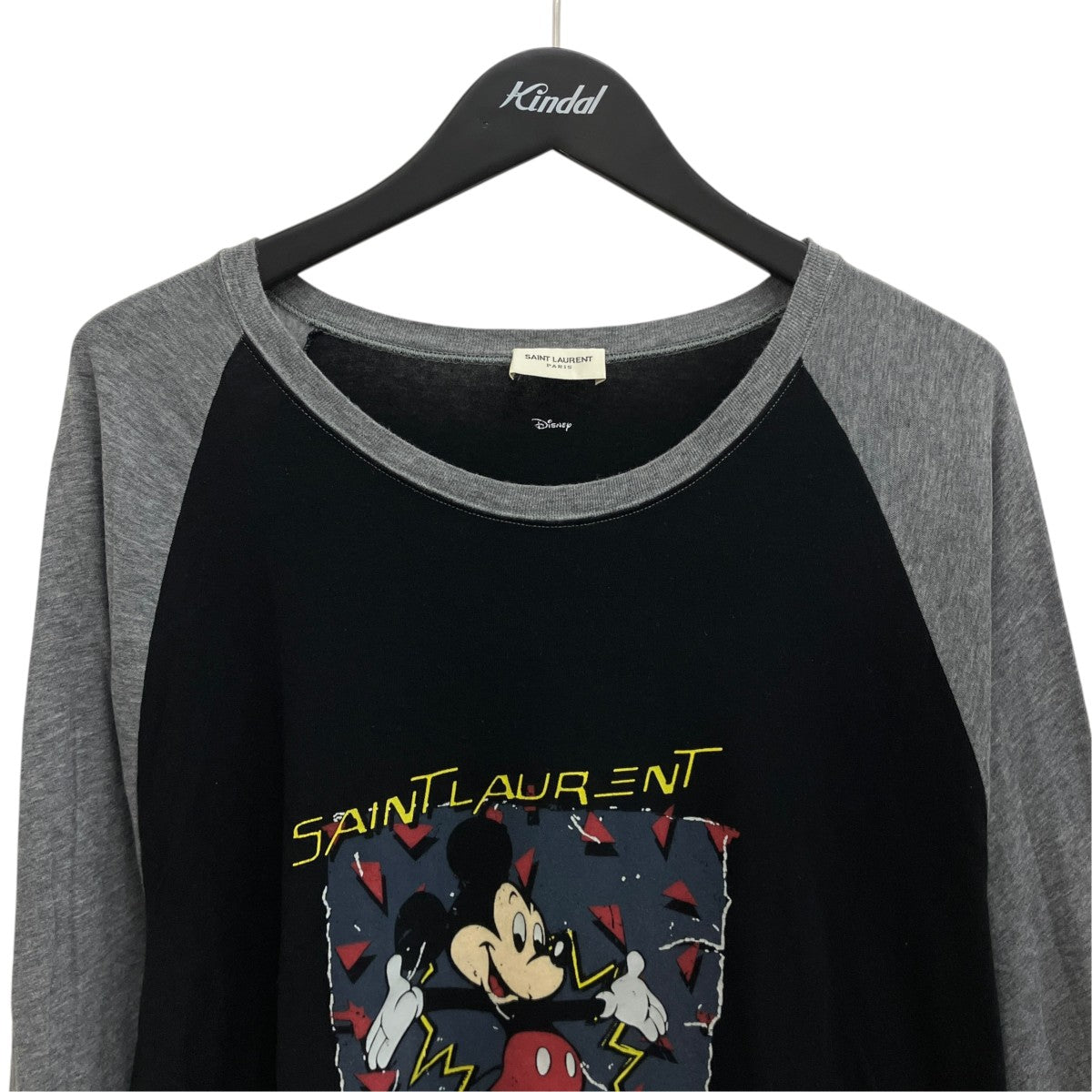 ミッキーマウスロゴ ラグラン7分丈 ベースボールTシャツ631806