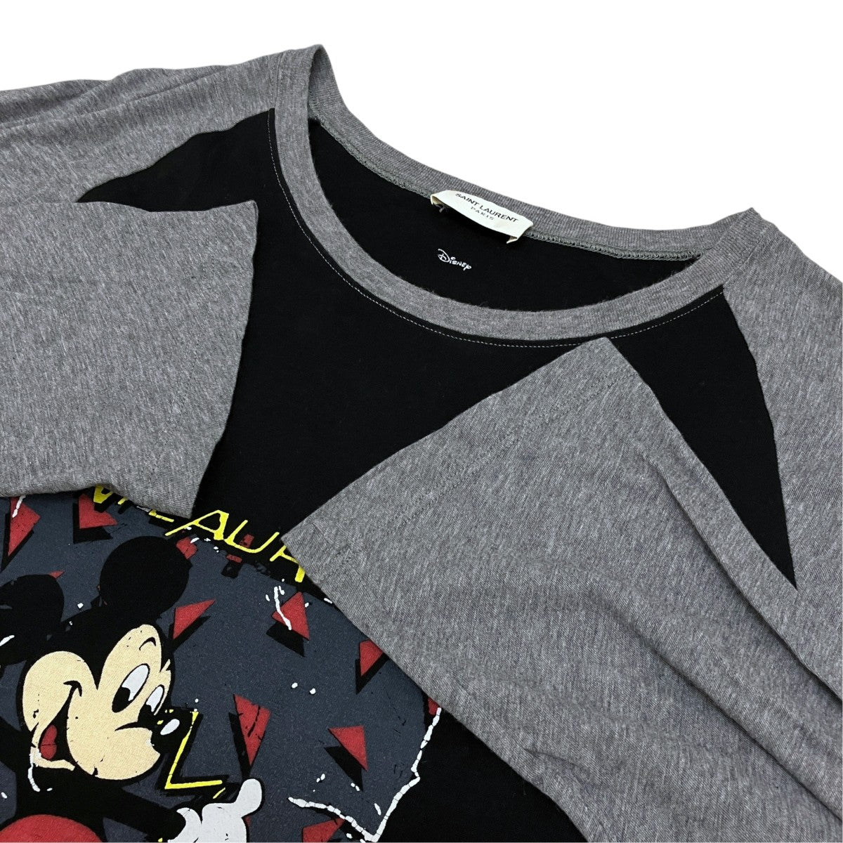 ミッキーマウスロゴ ラグラン7分丈 ベースボールTシャツ631806