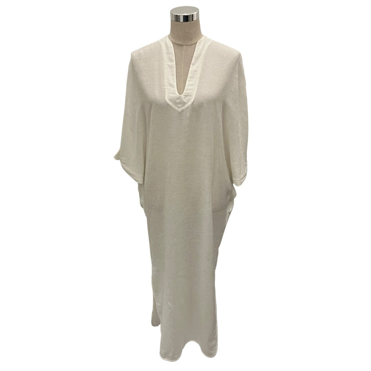 25SS【Botanical Motif Sheer Deep V-Neck Dress】シャツワンピースMM25SS-DR045