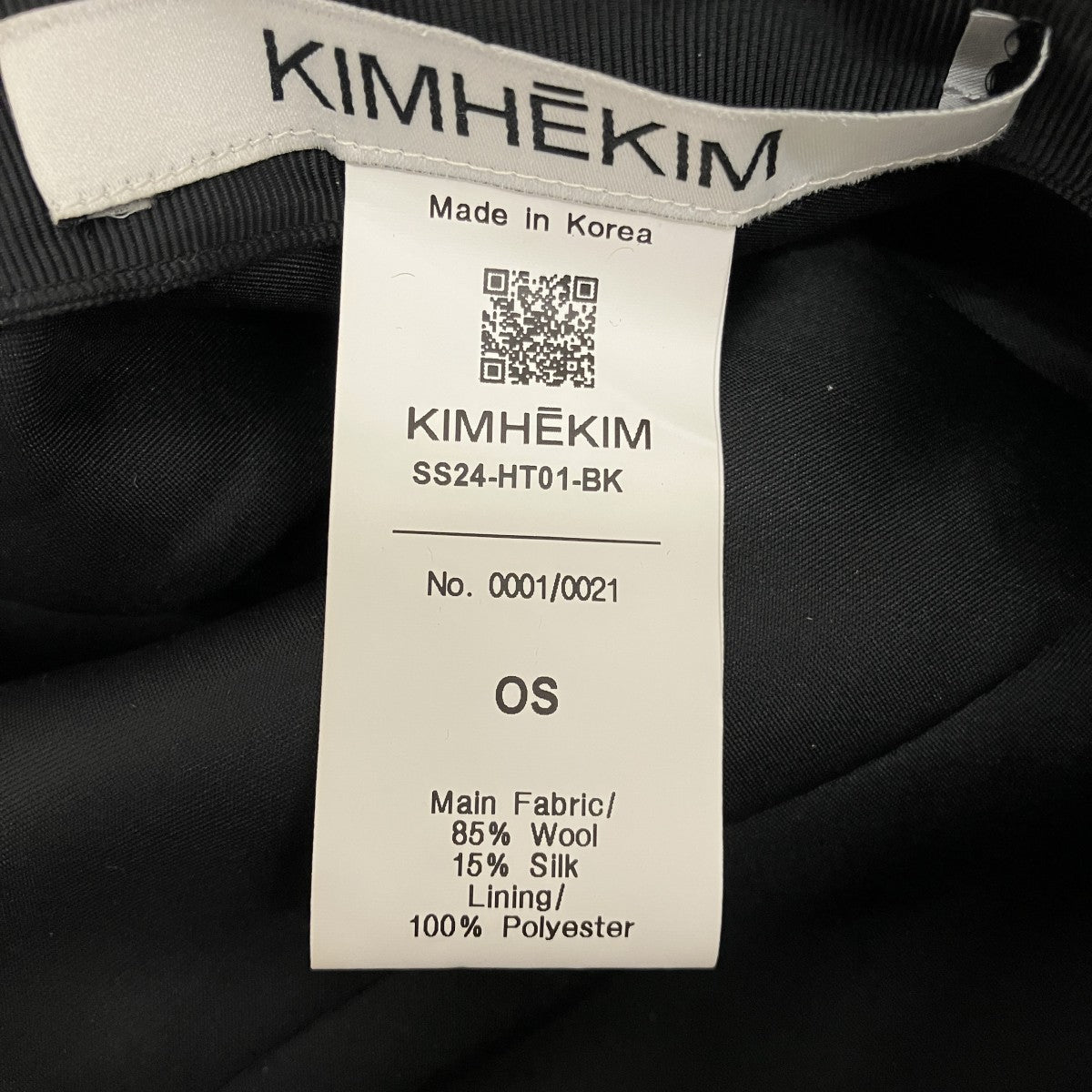 KIMHEKIM パール付ベレー帽SS24-HT01-BK 古着・中古-7枚目のアイテム画像