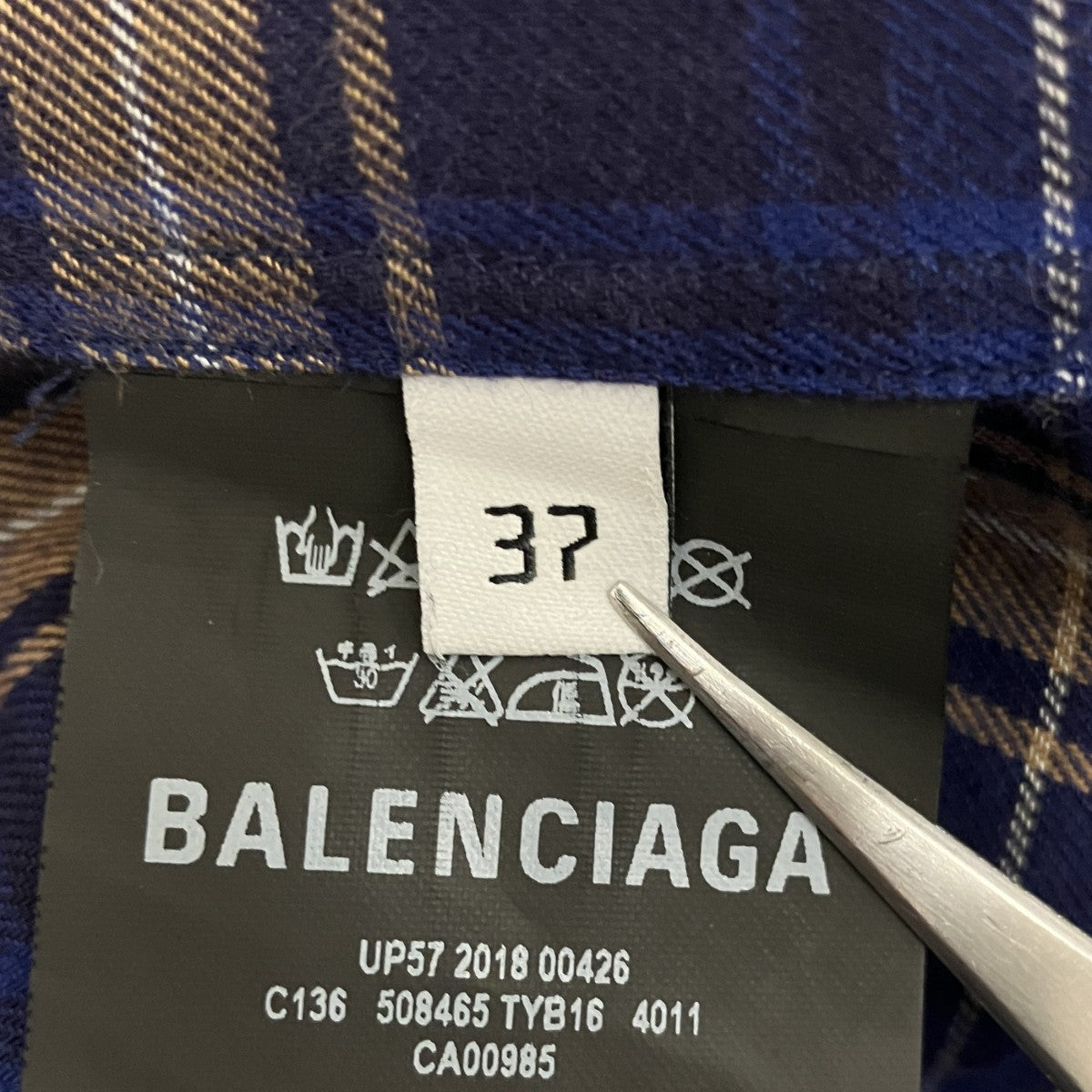18AW【OVERSIZED CHECK SHIRT】オーバーサイズチェックシャツ508465