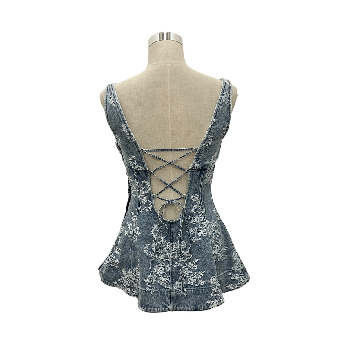 FETICO(フェティコ) 26AW【LACE JACQUARD DENIM PEPLUM BUSTIER