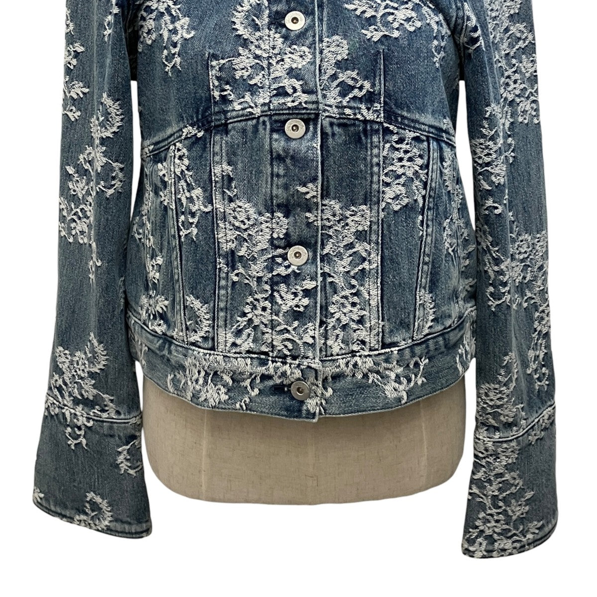 26SS FETICO デニム ジャケット 【新品未使用】 FETICO(フェティコ) 26AW【LACE-JACQUARD SKIPPER DENIM JACKET