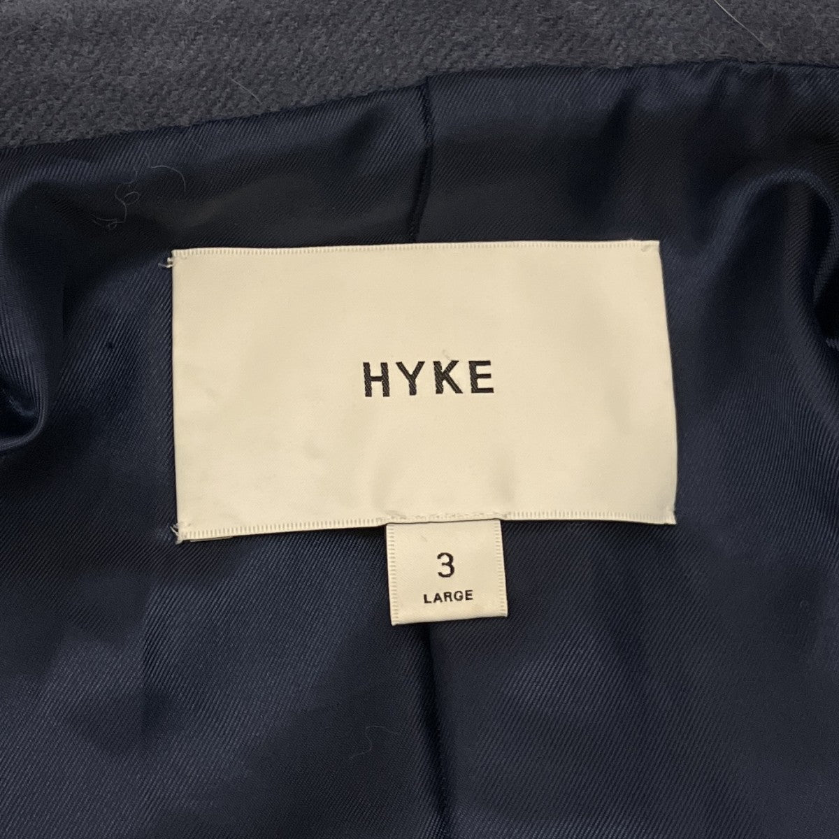 HYKE(ハイク) チェスターコート222-17365 222-17365 ブルー サイズ 3