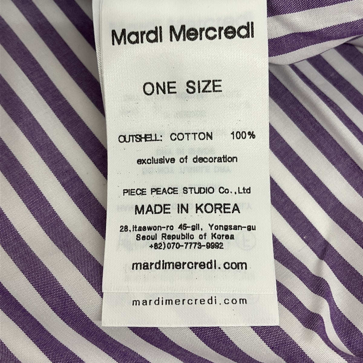 MARDI MERCREDI ストライプボタンダウンシャツ 古着・中古-5枚目のアイテム画像