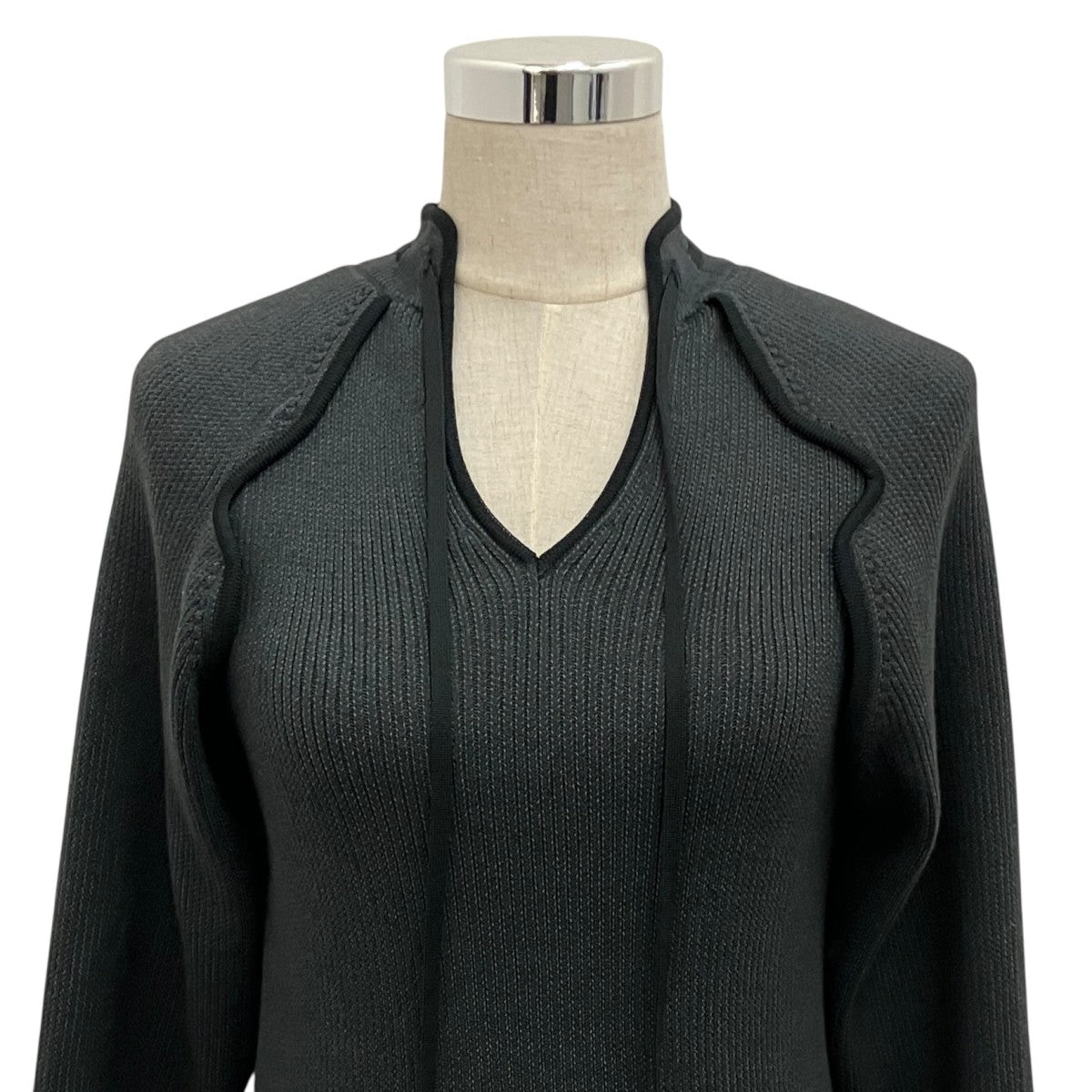 【OPEN SLEEVE V NECK KNIT TOP】VネックニットTN25FW006