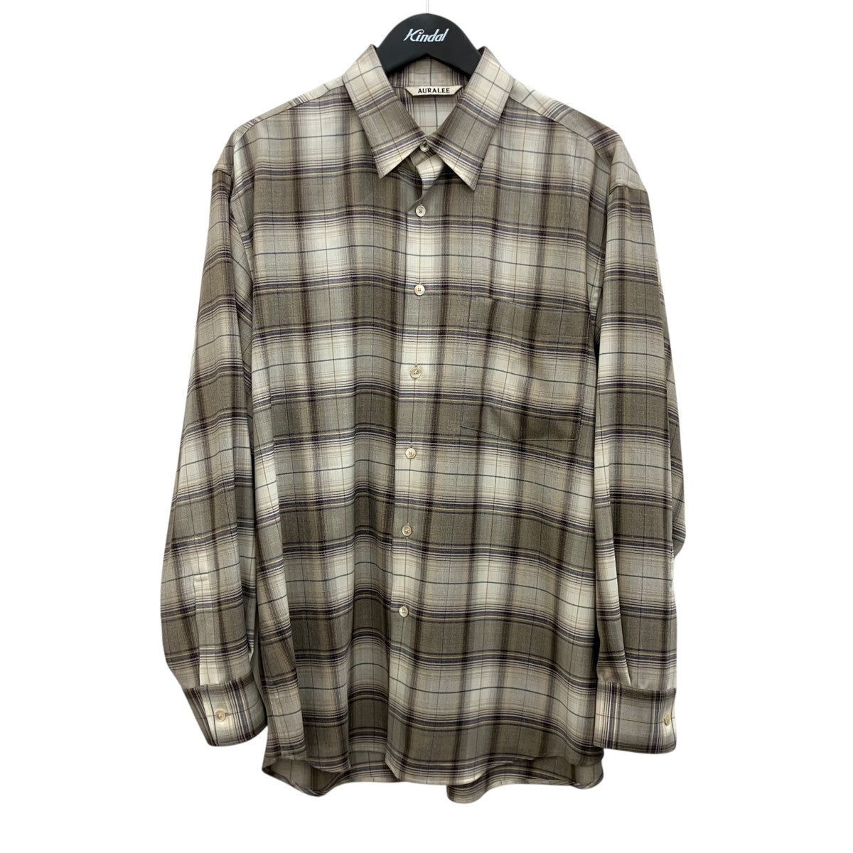 【SUPER LIGHT WOOL CHECK SHIRT】ウールチェックシャツA23AS01LC