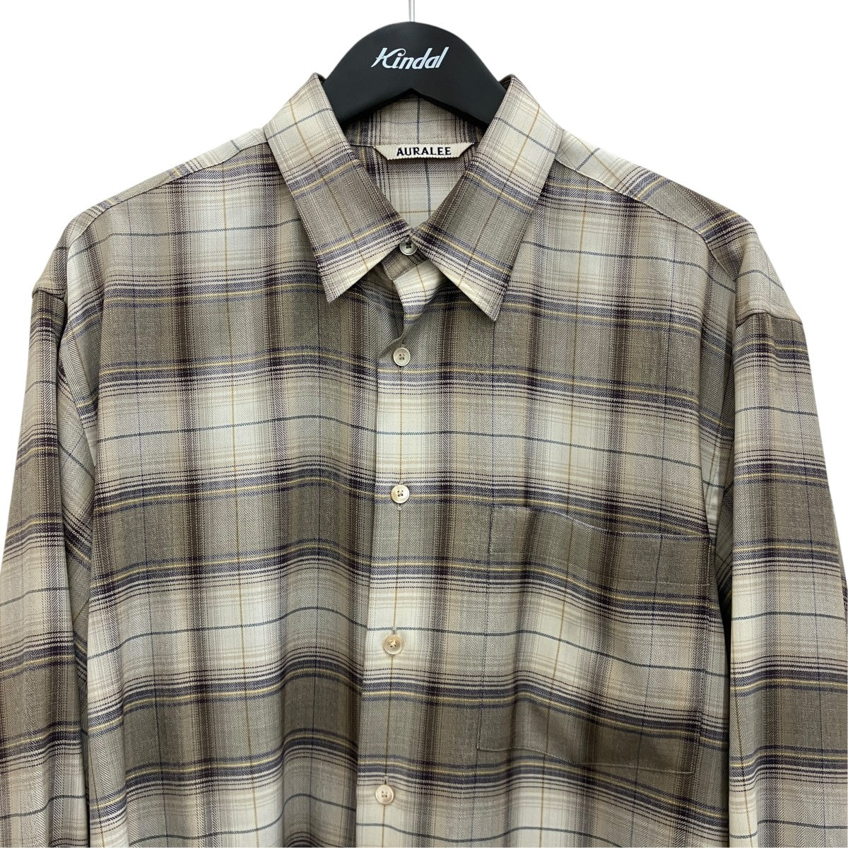 【SUPER LIGHT WOOL CHECK SHIRT】ウールチェックシャツA23AS01LC
