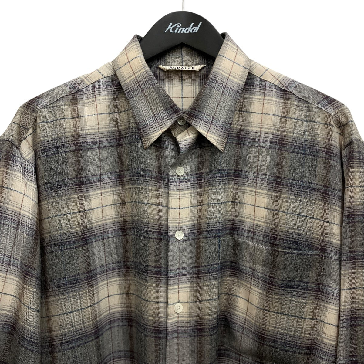 【SUPER LIGHT WOOL CHECK SHIRT】ウールチェックシャツA23AS01LC