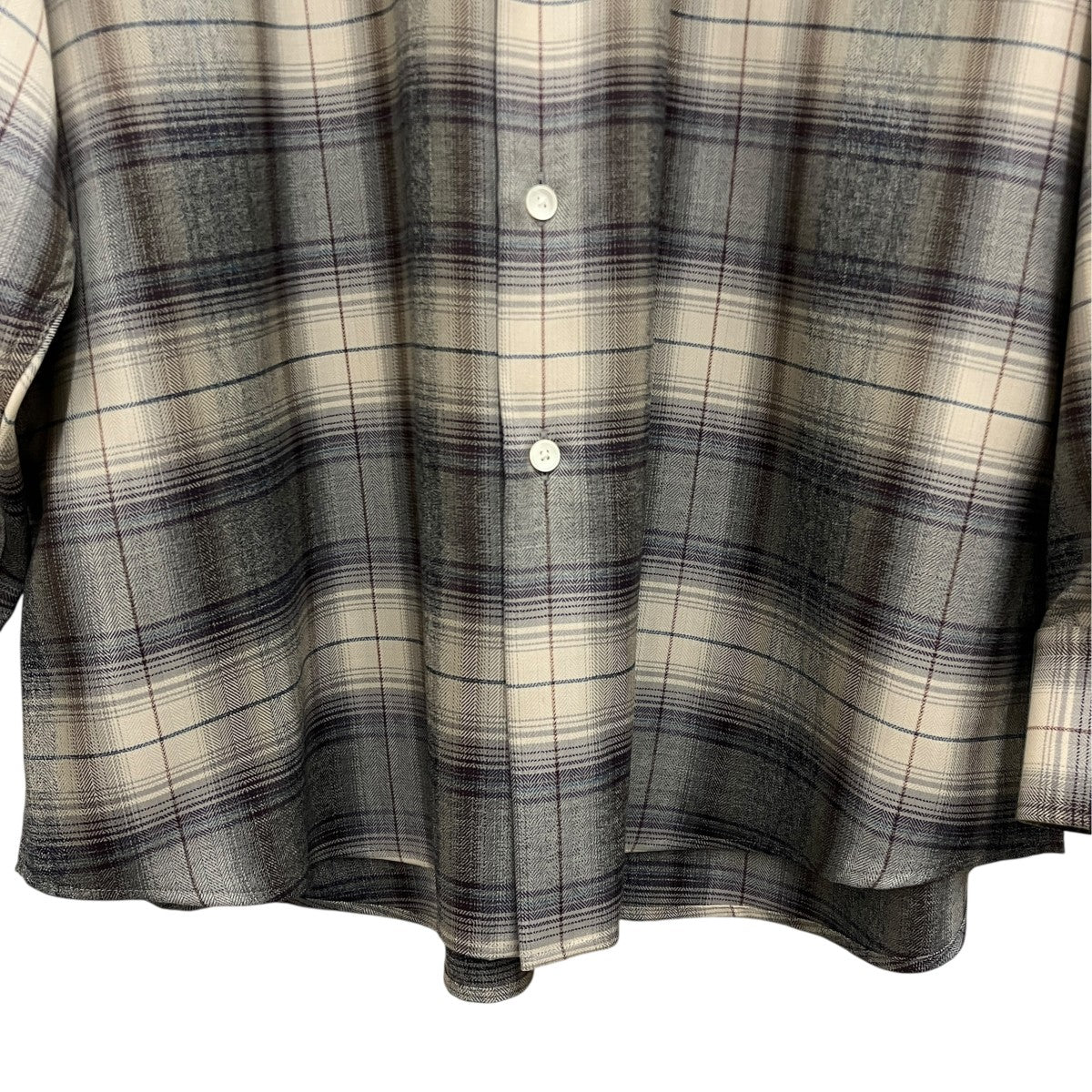 【SUPER LIGHT WOOL CHECK SHIRT】ウールチェックシャツA23AS01LC