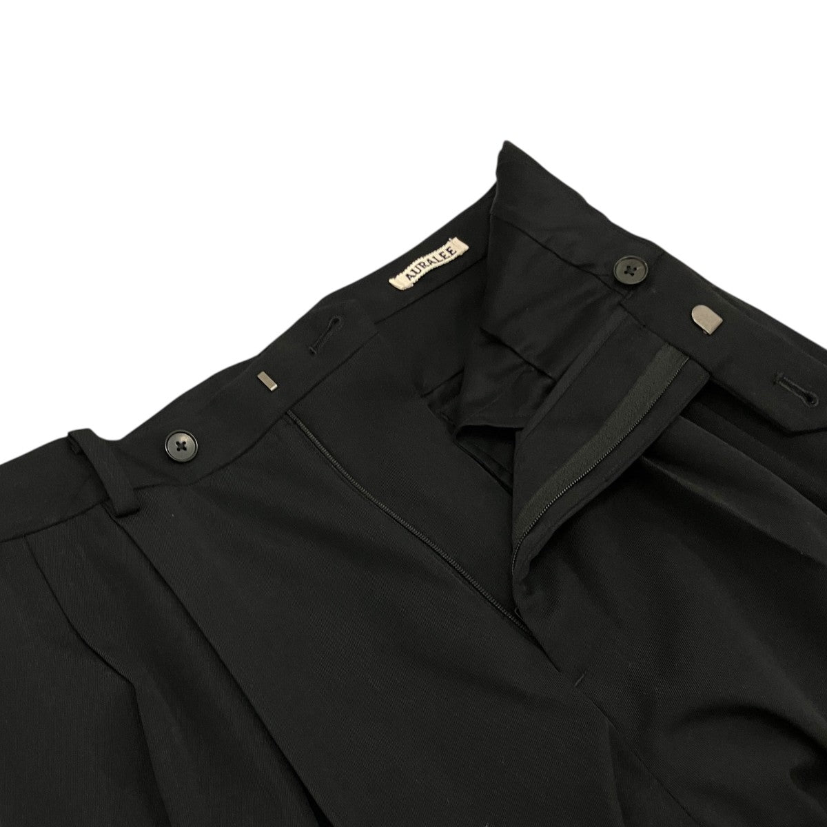 【LIGHT WOOL MAX GABARDINE TWO-TUCK SLACKS】ウールギャバジン2タックスラックスA24AP03MG
