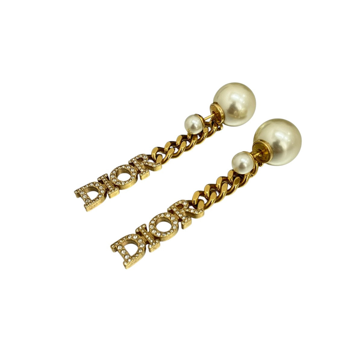 Christian Dior TRIBALSチェーンピアス 古着・中古-1枚目のアイテム画像