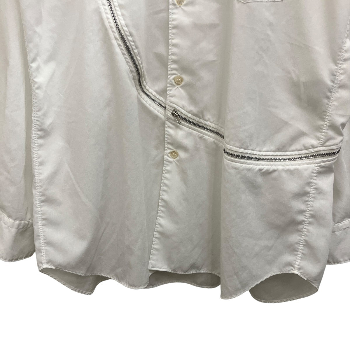 COMME des GARCONS SHIRT 26SSアシンメトリージップ シャツFQ-B505 古着・中古-4枚目のアイテム画像
