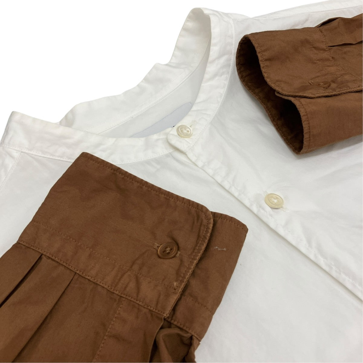 Graphpaper 【BROAD L S OVERSIZED BAND COLLAR SHIRT】グラデーションシャツGU251-50002C 古着・中古-5枚目のアイテム画像
